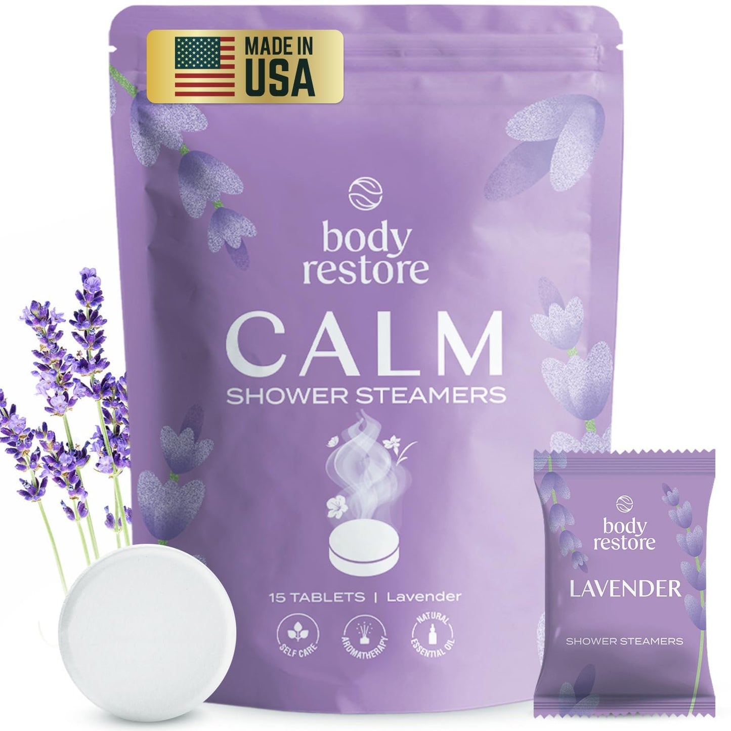 Shower Steamers Aromatherapy 15 Pack - Gifts for Women, Men - Lavender Scent