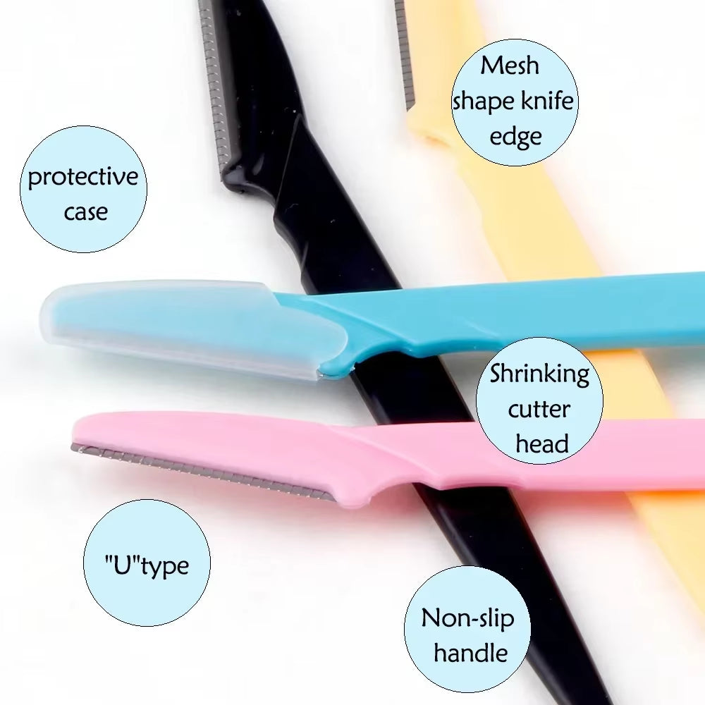 3/4/10Pcs Eyebrow Trimmer Blade Shaver Portable Face Razor Eye Brow Epilation Hair Removal Cutters Safety Razor Woman Makeup