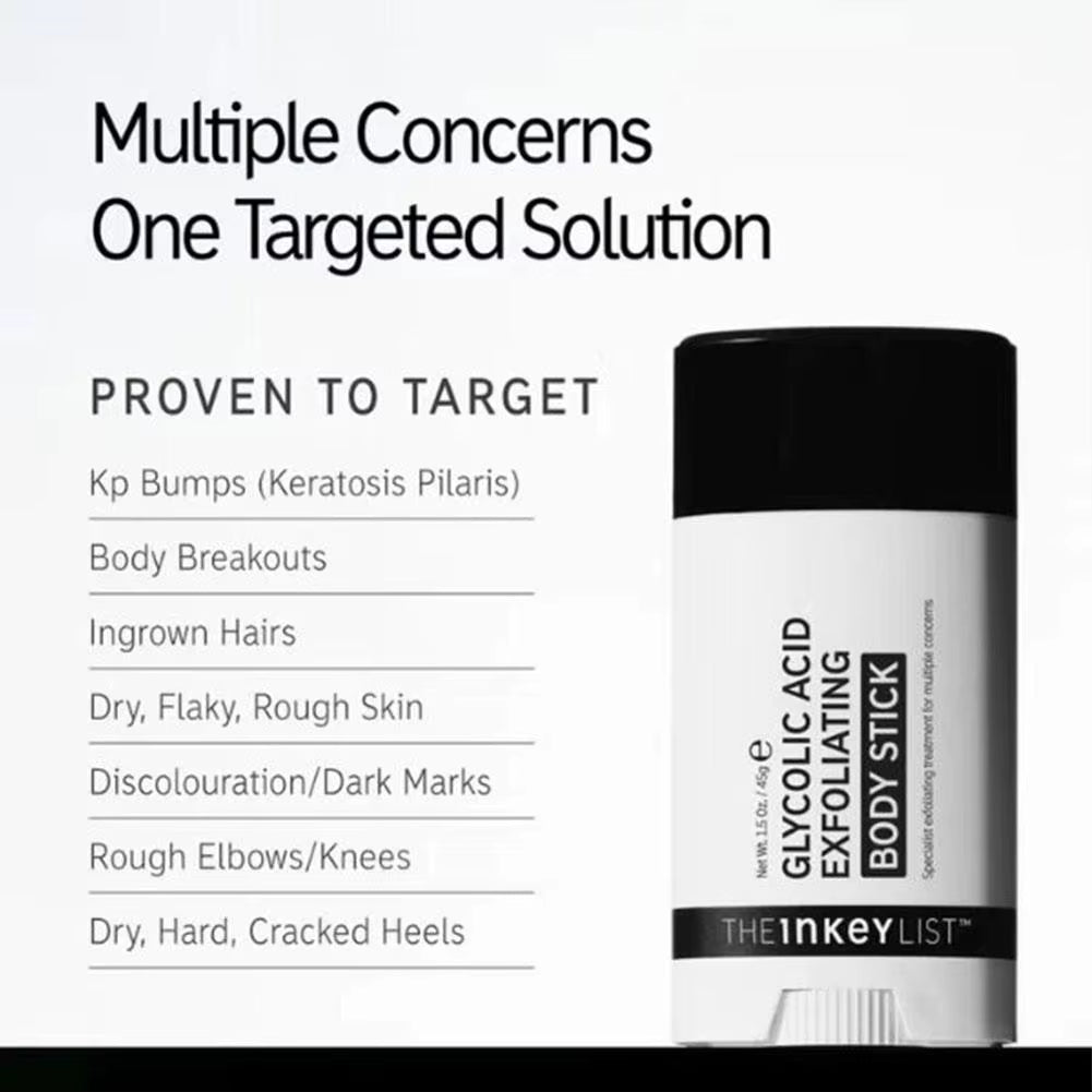 The Inkey List Exfoliating Body Stick Multiple Glycolic Acid Cleaning Long-Lasting Moisturizing Nourishing Smoothing Skin Care