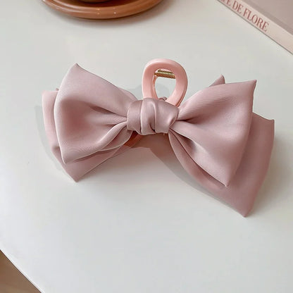 Fashion Women Bow Hairpin Korean Version of Solid Color Butterfly Satin Hair Clips Girls Hair Accessories Headwear