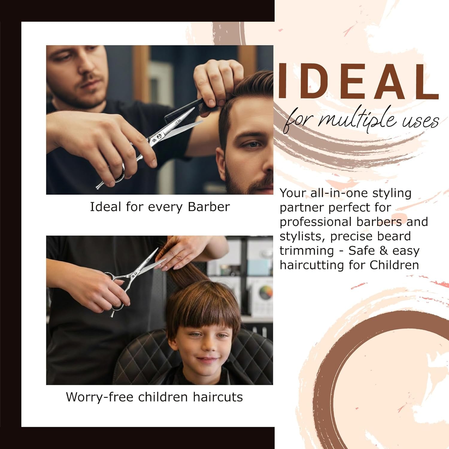 Professional 6" Hairdressing Scissor Sharp Hair Cutting Scissors for Barbers Hairdressers & Stylists Beard & Haircut Scissors for Men & Women (Classic Scissor)