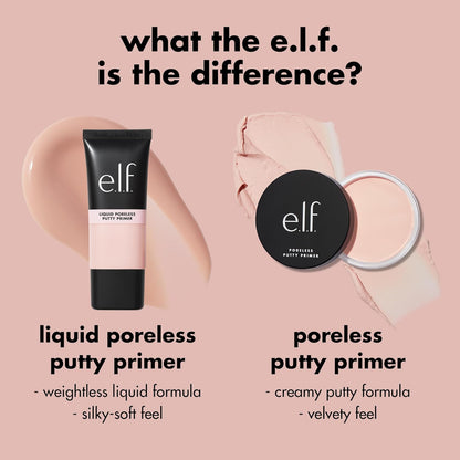 Liquid Poreless Putty Primer, Hydrating Liquid Face Primer for a Smooth Complexion, Grips Makeup for Longwear, Vegan & Cruelty-Free