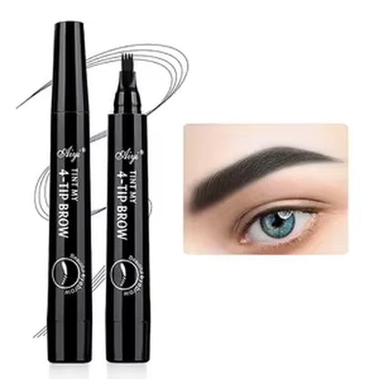 Korean Four Fork Eyebrow Pencil Waterproof Long Lasting Easy to Use for Beginners Natural Look Four End Design