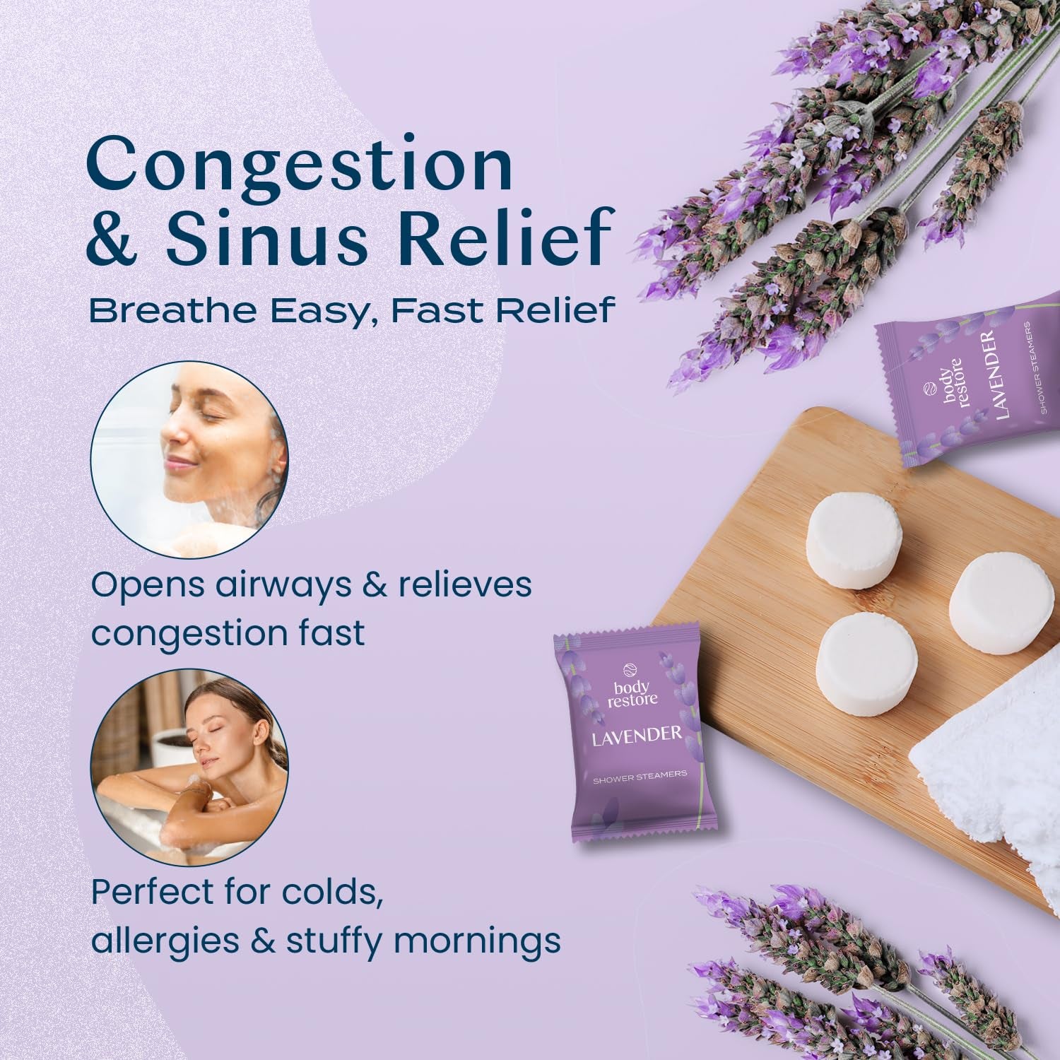 Shower Steamers Aromatherapy 15 Pack - Gifts for Women, Men - Lavender Scent