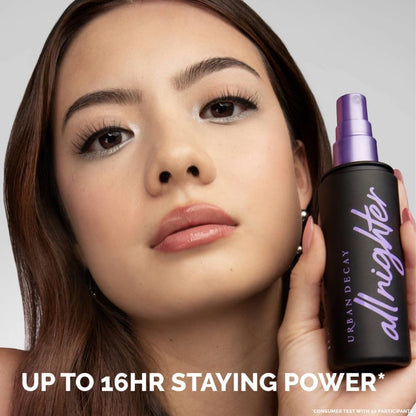 Urban Decay All Nighter Waterproof Makeup Setting Spray - Natural Finish, Smudge-Proof, Transfer-Resistant, up to 16HR Wear, Cools Skin Temperature, Fine Mist, Controls Shine, Vegan & Oil-Free Formula