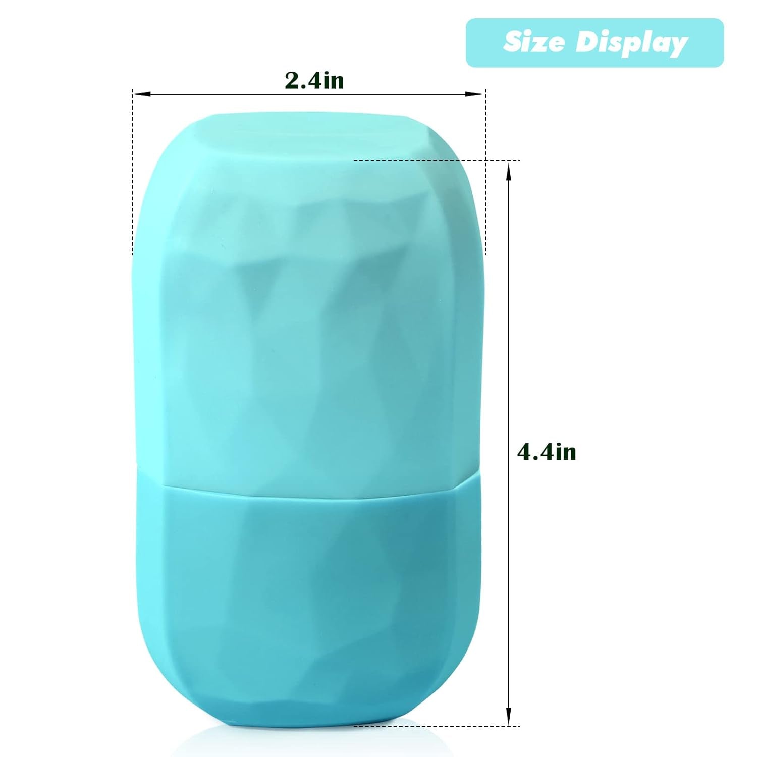 Ice Roller for Face, Ice Facial Roller for Face and Eye, Reusable Silicone Molder Facial Treatment Tools(Blue)