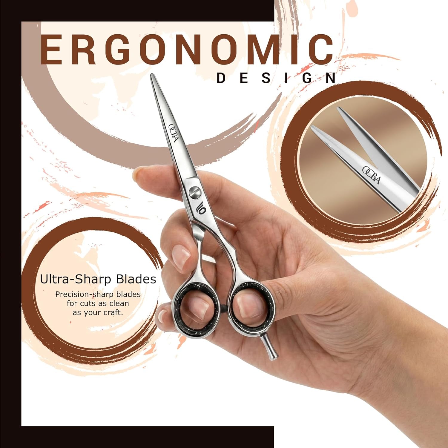 Professional 6" Hairdressing Scissor Sharp Hair Cutting Scissors for Barbers Hairdressers & Stylists Beard & Haircut Scissors for Men & Women (Classic Scissor)