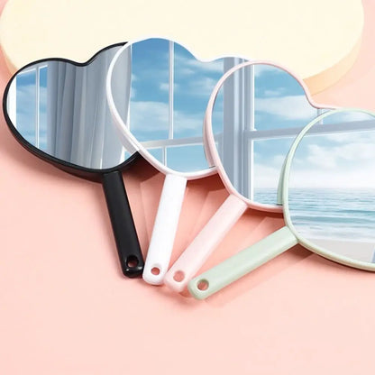 Love Makeup Mirror Handheld Makeup Mirror New Makeup Mirrors Sweet Girl Style Suitable for Carrying Around