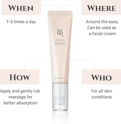 1/2 Pack Beauty of Joseon Revive Eye Serum: Ginseng + Retinal 30Ml