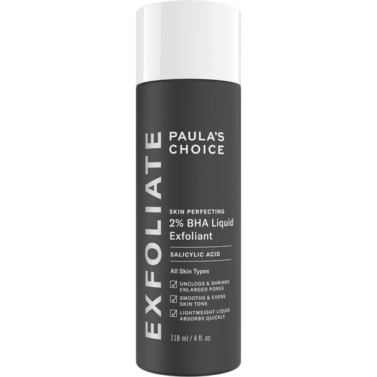 Paula's Choice Skin Perfecting 2% BHA Exfoliante Liquido - Peeling Facial Combate los Puntos Negros, Poros Dilatados, Espinillas y Acne - con Ácido Salicílico - Piel Mixta a Grasa - 118 ml