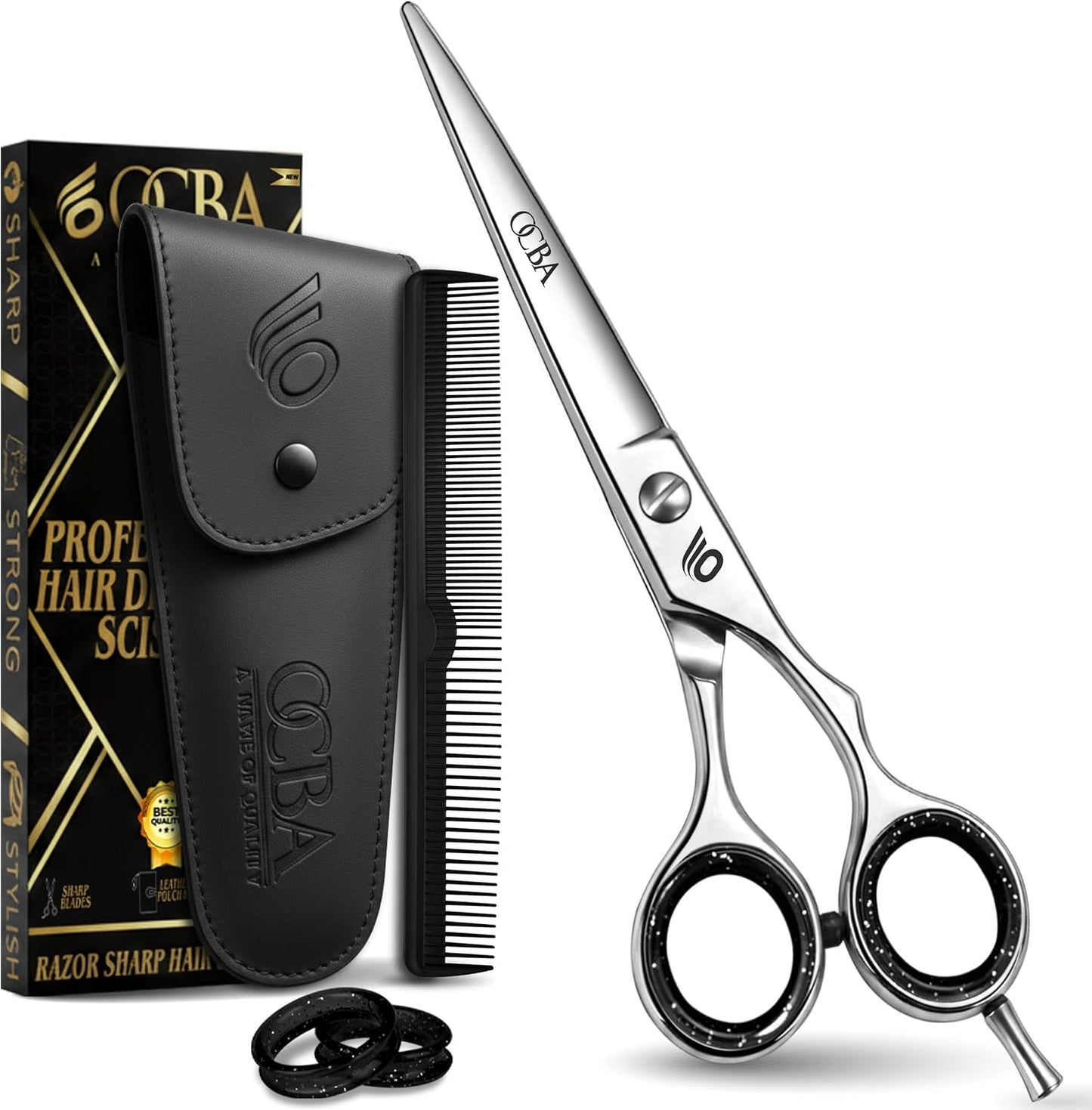 Professional 6" Hairdressing Scissor Sharp Hair Cutting Scissors for Barbers Hairdressers & Stylists Beard & Haircut Scissors for Men & Women (Classic Scissor)