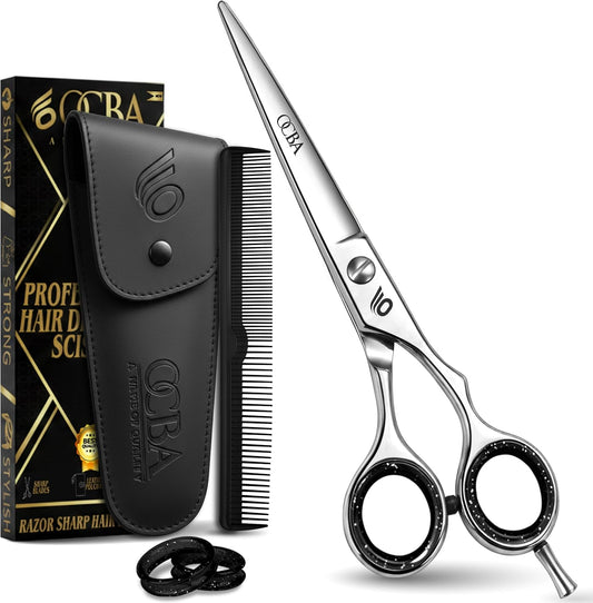 Professional 6" Hairdressing Scissor Sharp Hair Cutting Scissors for Barbers Hairdressers & Stylists Beard & Haircut Scissors for Men & Women (Classic Scissor)