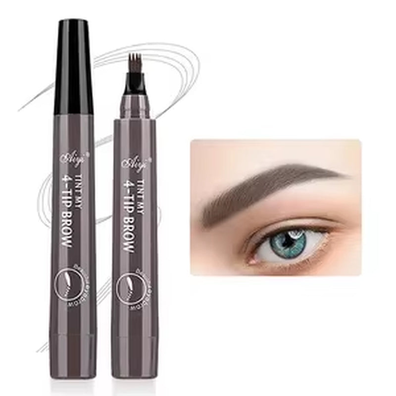 Korean Four Fork Eyebrow Pencil Waterproof Long Lasting Easy to Use for Beginners Natural Look Four End Design