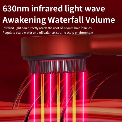 Electric Massage Comb for Hair Growth Massage Scalp Microcurrent Red Light Hair Brush anti Hair Loss Liquid Oil Applicator