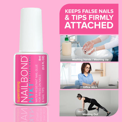 Pegamento Uñas Postizas Super Fuerte Para Uñas Acrílicas, Tips De Uñas Y Uñas A Presión (8ml) Nail Bond Pegamento Uñas Acrilicas Con Pincel Para Tips Uñas - Antihongos Pegamento Para Uñas
