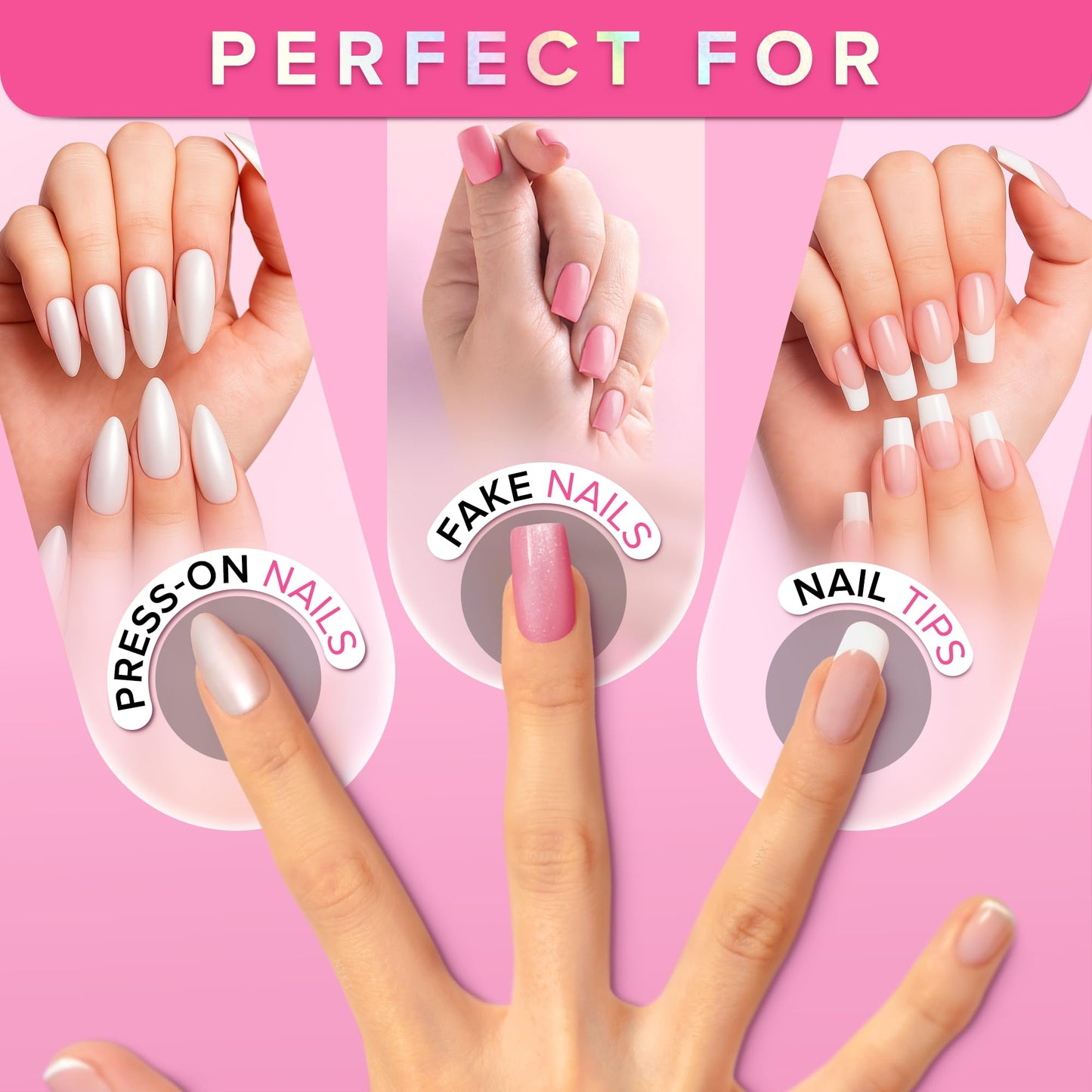 Pegamento Uñas Postizas Super Fuerte Para Uñas Acrílicas, Tips De Uñas Y Uñas A Presión (8ml) Nail Bond Pegamento Uñas Acrilicas Con Pincel Para Tips Uñas - Antihongos Pegamento Para Uñas
