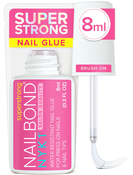 Pegamento Uñas Postizas Super Fuerte Para Uñas Acrílicas, Tips De Uñas Y Uñas A Presión (8ml) Nail Bond Pegamento Uñas Acrilicas Con Pincel Para Tips Uñas - Antihongos Pegamento Para Uñas