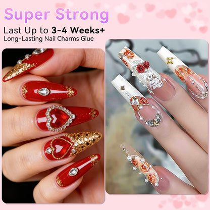 Nail Extension Gel, Poly Nail Gel Kit,Extensión de Uñas Kit, Nail Gel,Set de esmalte de gel, Nail Art Starter Kit,3 Colores Uñas de Gel Conjunto de Extensión de Uñas con Bandejas de Uñas de 100 Pcs