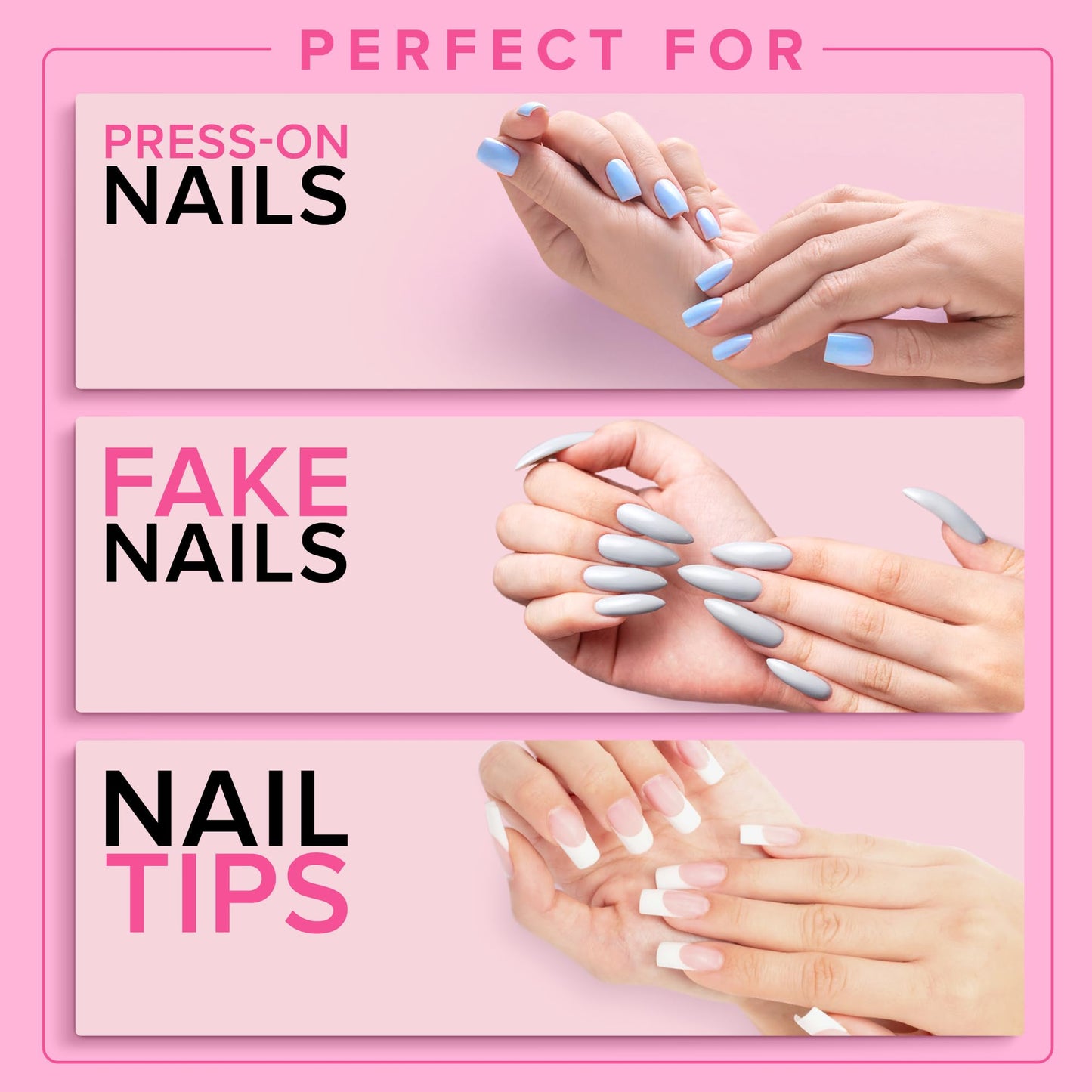 Pegamento Uñas Postizas Super Fuerte Para Uñas Acrílicas, Tips De Uñas Y Uñas A Presión (8ml) Nail Bond Pegamento Uñas Acrilicas Con Pincel Para Tips Uñas - Antihongos Pegamento Para Uñas
