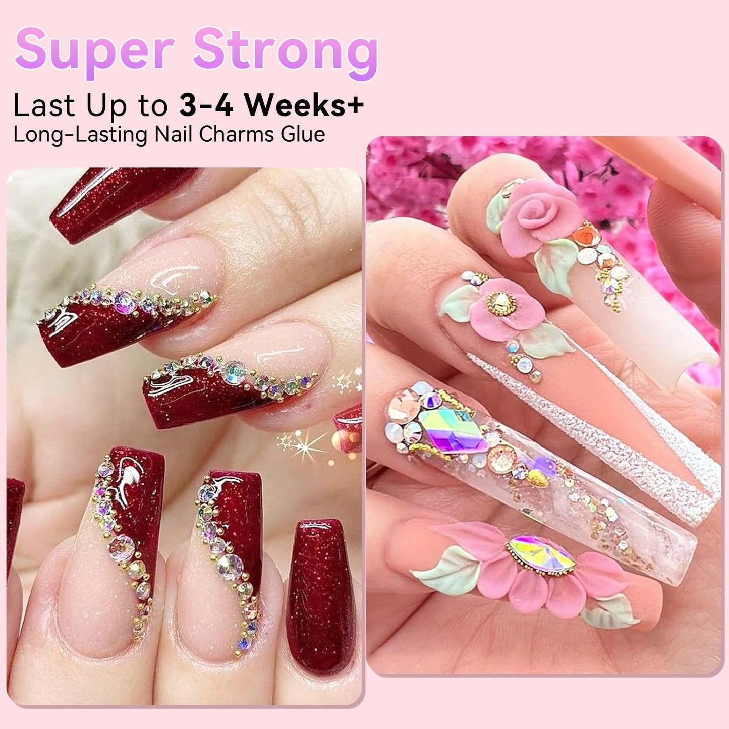 Nail Extension Gel, Poly Nail Gel Kit,Extensión de Uñas Kit, Nail Gel,Set de esmalte de gel, Nail Art Starter Kit,3 Colores Uñas de Gel Conjunto de Extensión de Uñas con Bandejas de Uñas de 100 Pcs