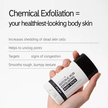 The Inkey List Exfoliating Body Stick Multiple Glycolic Acid Cleaning Long-Lasting Moisturizing Nourishing Smoothing Skin Care