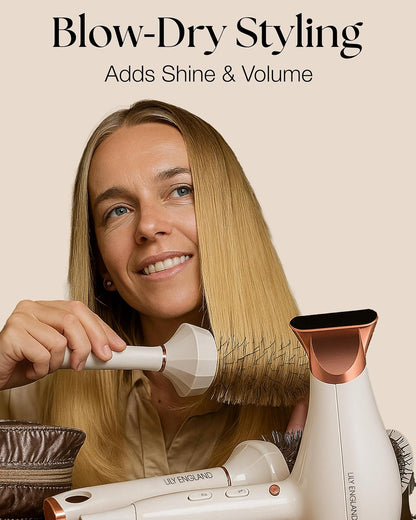 round Hair Brush Set, 4 Piece Professional Blow Dry Kit with 3 round Brushes and Comb for Styling, Beauty Gifts Sets for Women