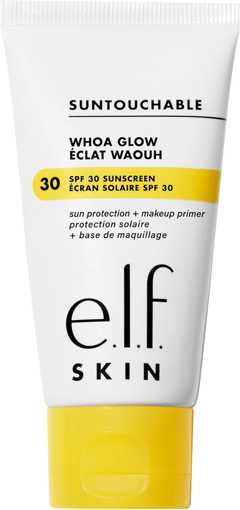 SKIN Suntouchable Whoa Glow SPF 30, Sunscreen & Makeup Primer for a Glowy Finish, Made with Hyaluronic Acid, Vegan & Cruelty-Free, Packaging May Vary, Sunbeam