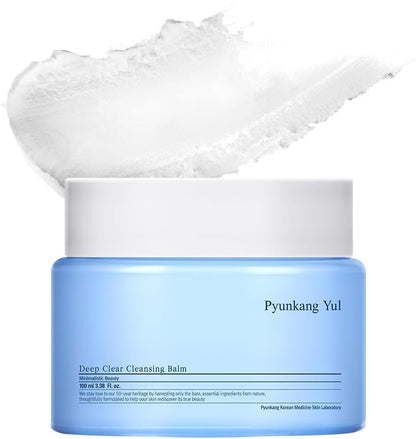 [PKY]  Deep Clear Cleansing Balm, All in One Facial Cleanser for Heavy Makeup Removal, Moisturized Finish with Plant Based Oil, Korean Skincare (3.38 Fl.Oz, 100Ml)