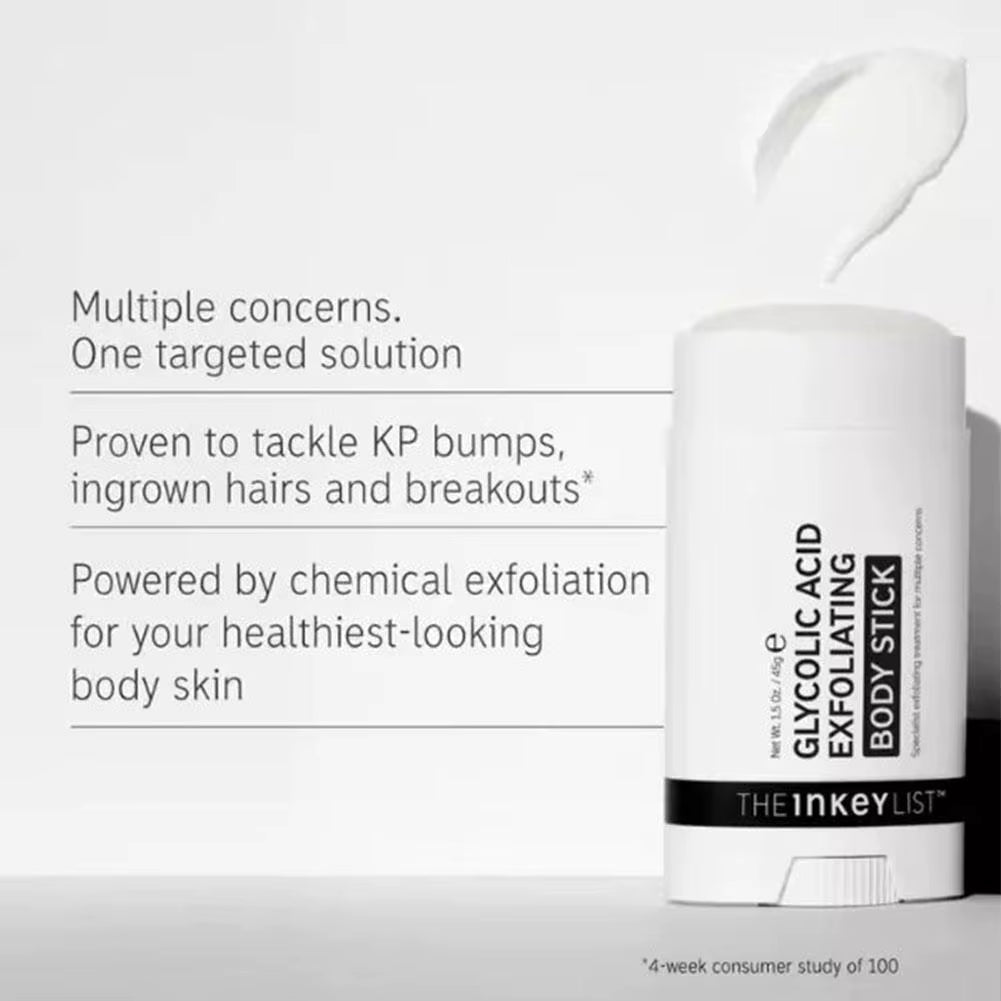 The Inkey List Exfoliating Body Stick Multiple Glycolic Acid Cleaning Long-Lasting Moisturizing Nourishing Smoothing Skin Care