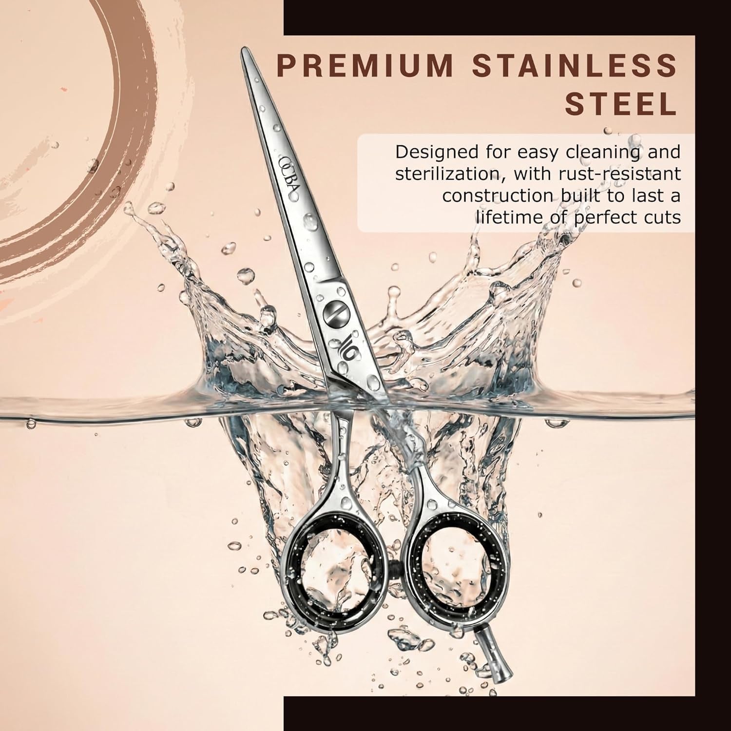 Professional 6" Hairdressing Scissor Sharp Hair Cutting Scissors for Barbers Hairdressers & Stylists Beard & Haircut Scissors for Men & Women (Classic Scissor)