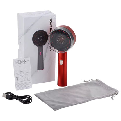 Electric Massage Comb for Hair Growth Massage Scalp Microcurrent Red Light Hair Brush anti Hair Loss Liquid Oil Applicator