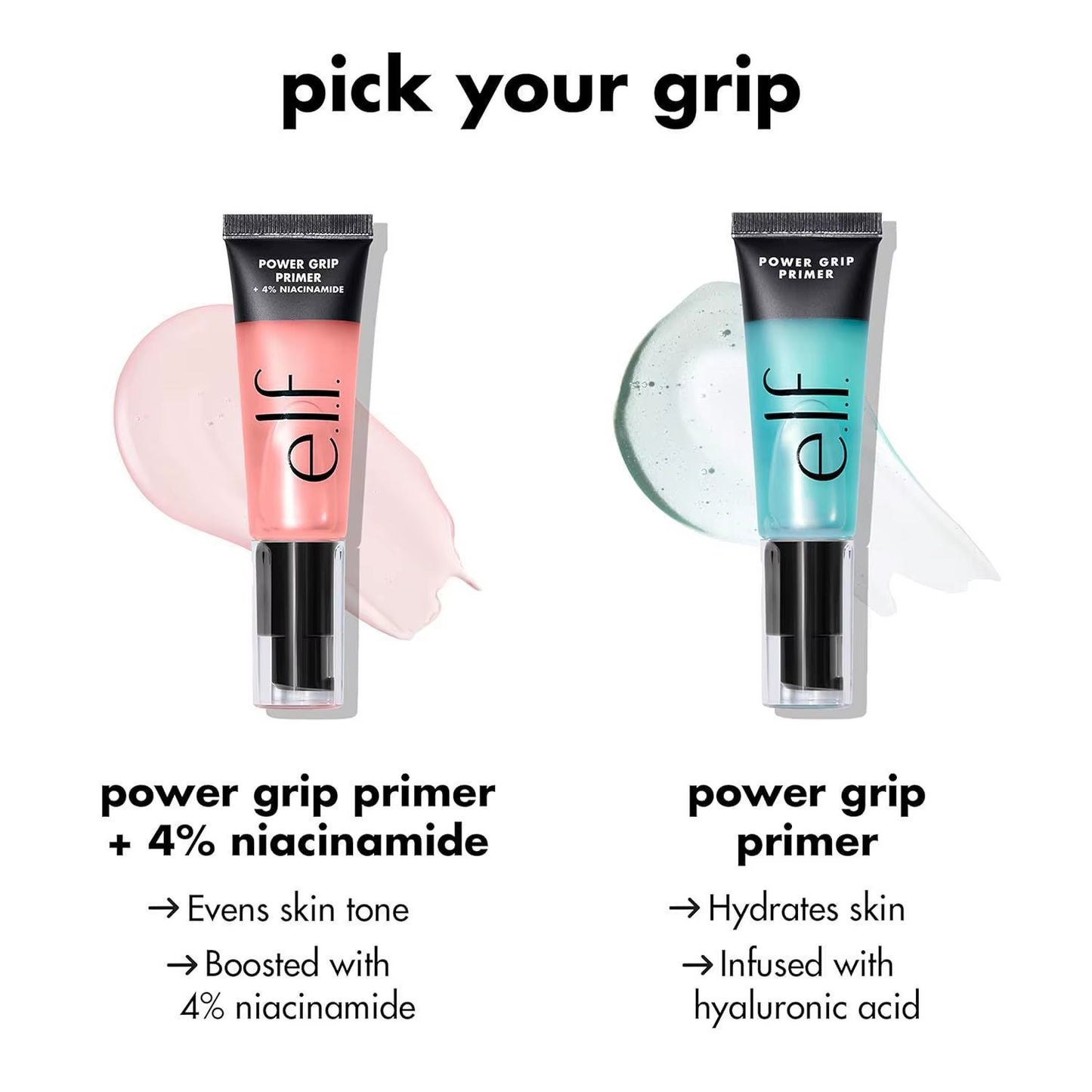 Elf Power Grip Primer Gel-Based Moisturizing Facial Base Cream for Firming Makeup Long-Lasting Wear Face Improve Makeup Texture