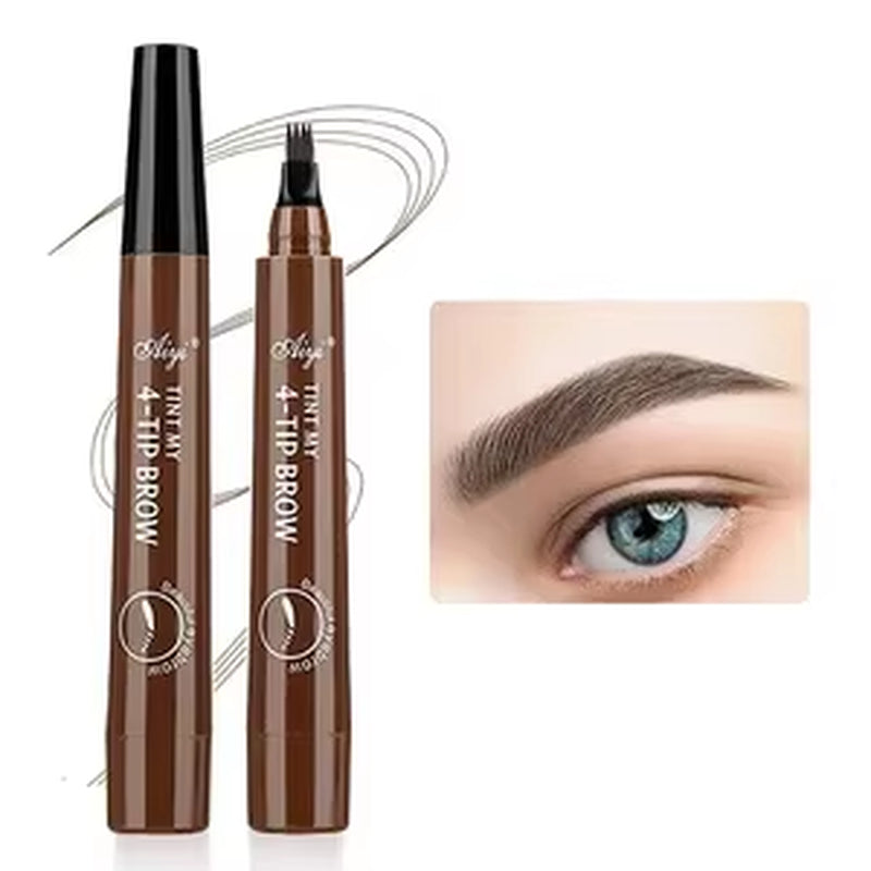Korean Four Fork Eyebrow Pencil Waterproof Long Lasting Easy to Use for Beginners Natural Look Four End Design