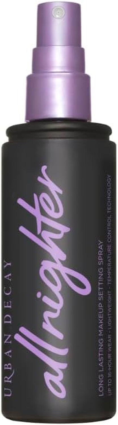 Urban Decay All Nighter Waterproof Makeup Setting Spray - Natural Finish, Smudge-Proof, Transfer-Resistant, up to 16HR Wear, Cools Skin Temperature, Fine Mist, Controls Shine, Vegan & Oil-Free Formula